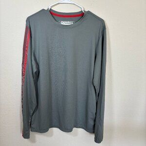 Gerry Performance Shirt Men's Large Long Sleeve Gray Pullover Stretch Athletic